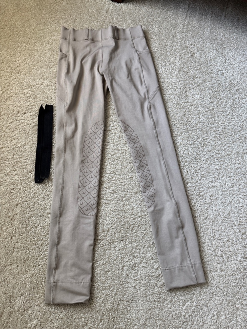 Children's Ovation Riding Breeches with Knee Grips/Removable Boot Straps Size L